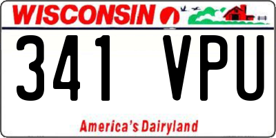 WI license plate 341VPU