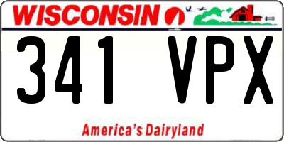 WI license plate 341VPX