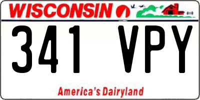 WI license plate 341VPY