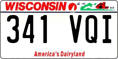 WI license plate 341VQI