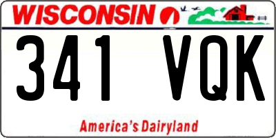 WI license plate 341VQK