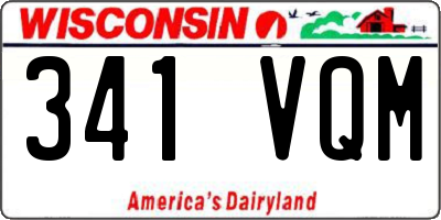 WI license plate 341VQM