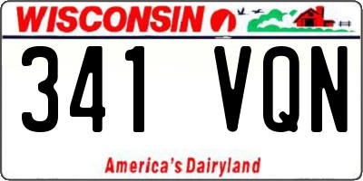 WI license plate 341VQN