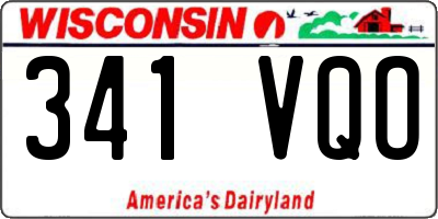 WI license plate 341VQO