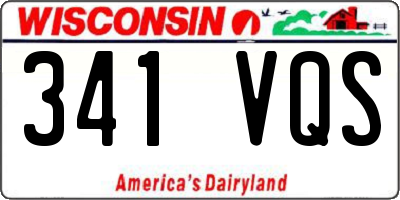 WI license plate 341VQS