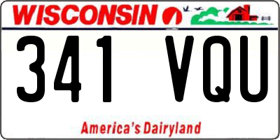WI license plate 341VQU