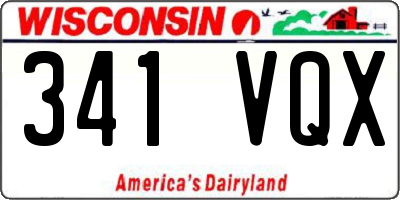WI license plate 341VQX