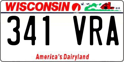 WI license plate 341VRA