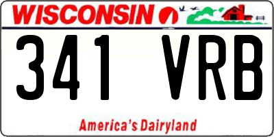 WI license plate 341VRB