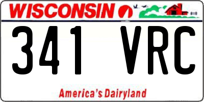 WI license plate 341VRC