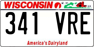WI license plate 341VRE