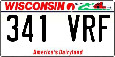 WI license plate 341VRF