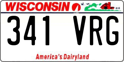WI license plate 341VRG