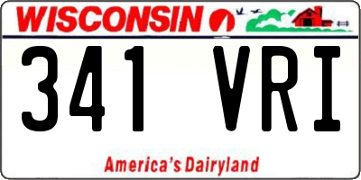 WI license plate 341VRI