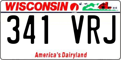 WI license plate 341VRJ