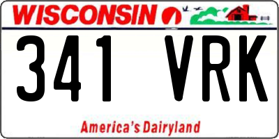 WI license plate 341VRK