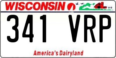 WI license plate 341VRP