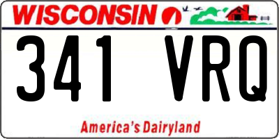 WI license plate 341VRQ