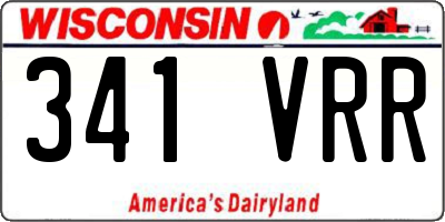 WI license plate 341VRR