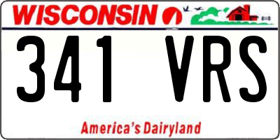 WI license plate 341VRS