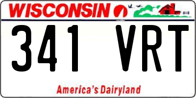 WI license plate 341VRT