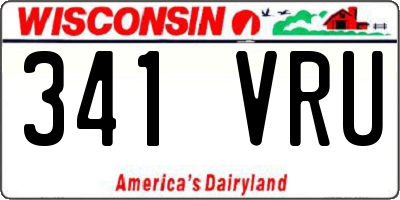 WI license plate 341VRU