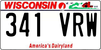 WI license plate 341VRW