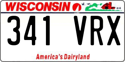 WI license plate 341VRX