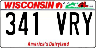 WI license plate 341VRY
