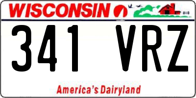 WI license plate 341VRZ