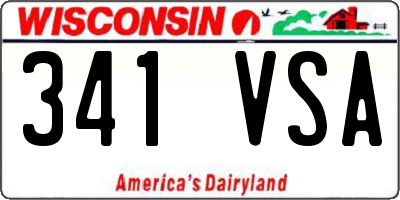 WI license plate 341VSA