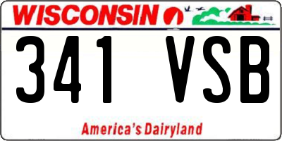 WI license plate 341VSB