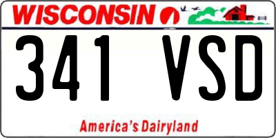 WI license plate 341VSD
