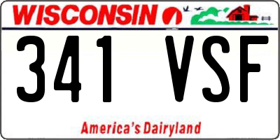 WI license plate 341VSF