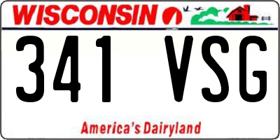 WI license plate 341VSG