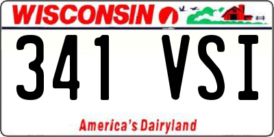 WI license plate 341VSI