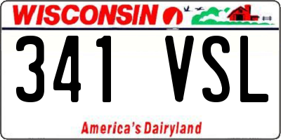 WI license plate 341VSL