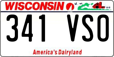 WI license plate 341VSO