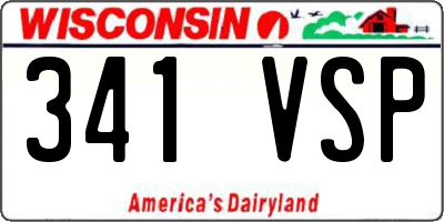 WI license plate 341VSP