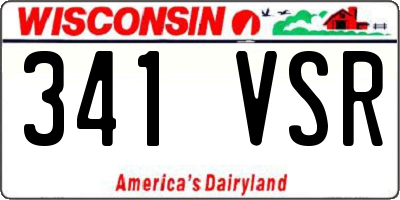 WI license plate 341VSR