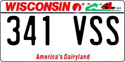 WI license plate 341VSS