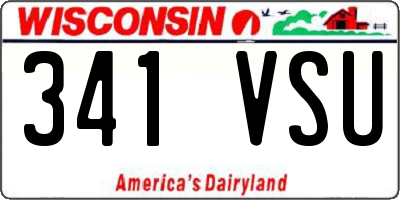 WI license plate 341VSU