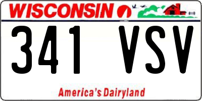 WI license plate 341VSV