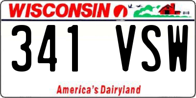 WI license plate 341VSW