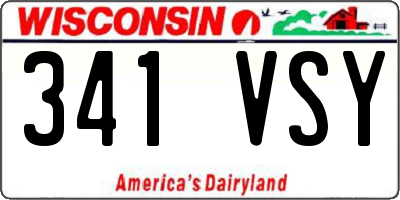 WI license plate 341VSY