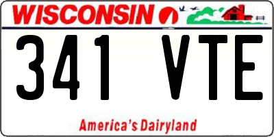 WI license plate 341VTE