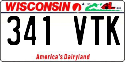 WI license plate 341VTK