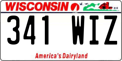 WI license plate 341WIZ