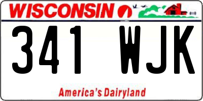 WI license plate 341WJK