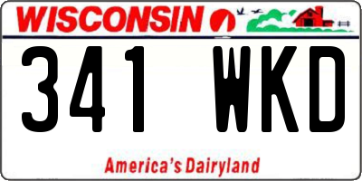 WI license plate 341WKD